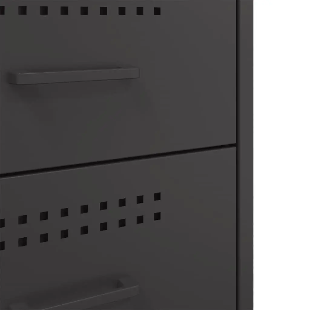 Bedside Cabinets Industrial Style Cold-rolled Steel 36x39x68 cm Black 2 Piece
