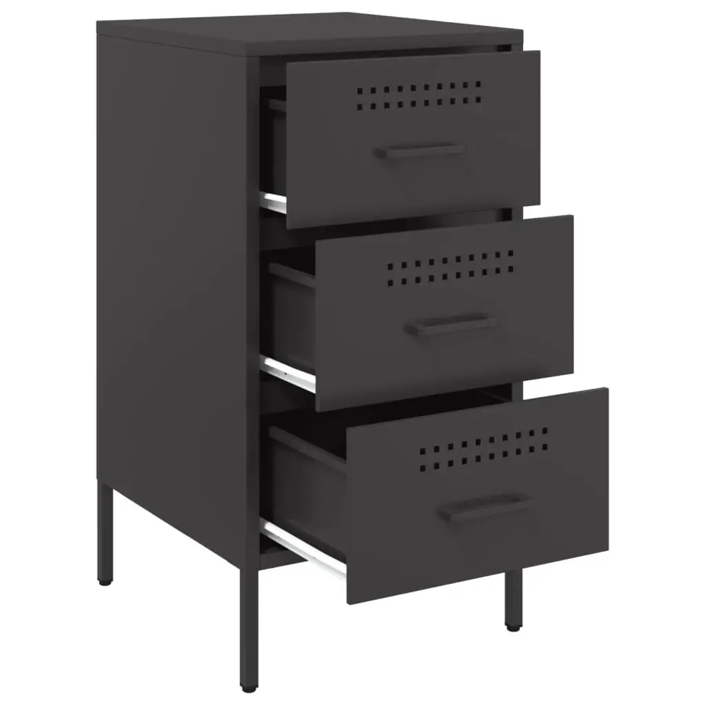 Bedside Cabinets Industrial Style Cold-rolled Steel 36x39x68 cm Black 2 Piece