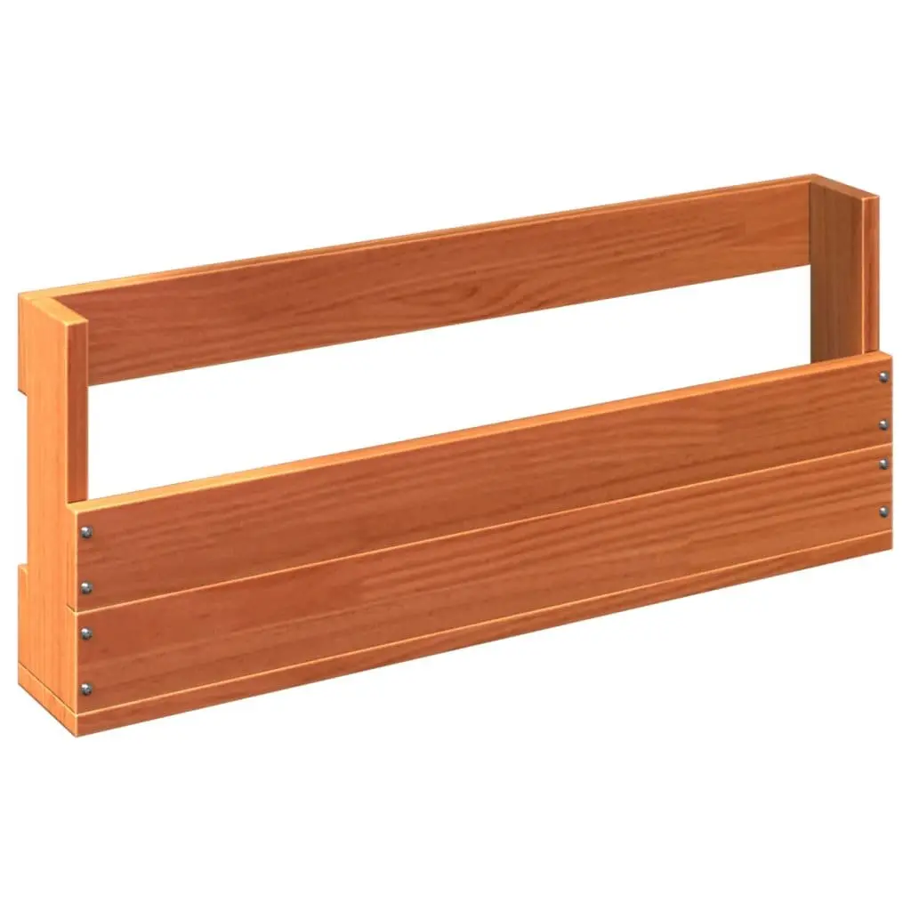 Shoe Rack Organizer Solid Pine Wood Brown Wall-Mounted 2 Pieces Space Saving