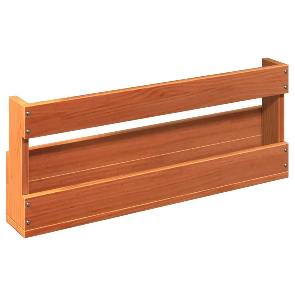 Shoe Rack Organizer Solid Pine Wood Brown Wall-Mounted 2 Pieces Space Saving