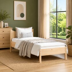 Practical Solid Wood Pine Bed Frame for Everyday Use