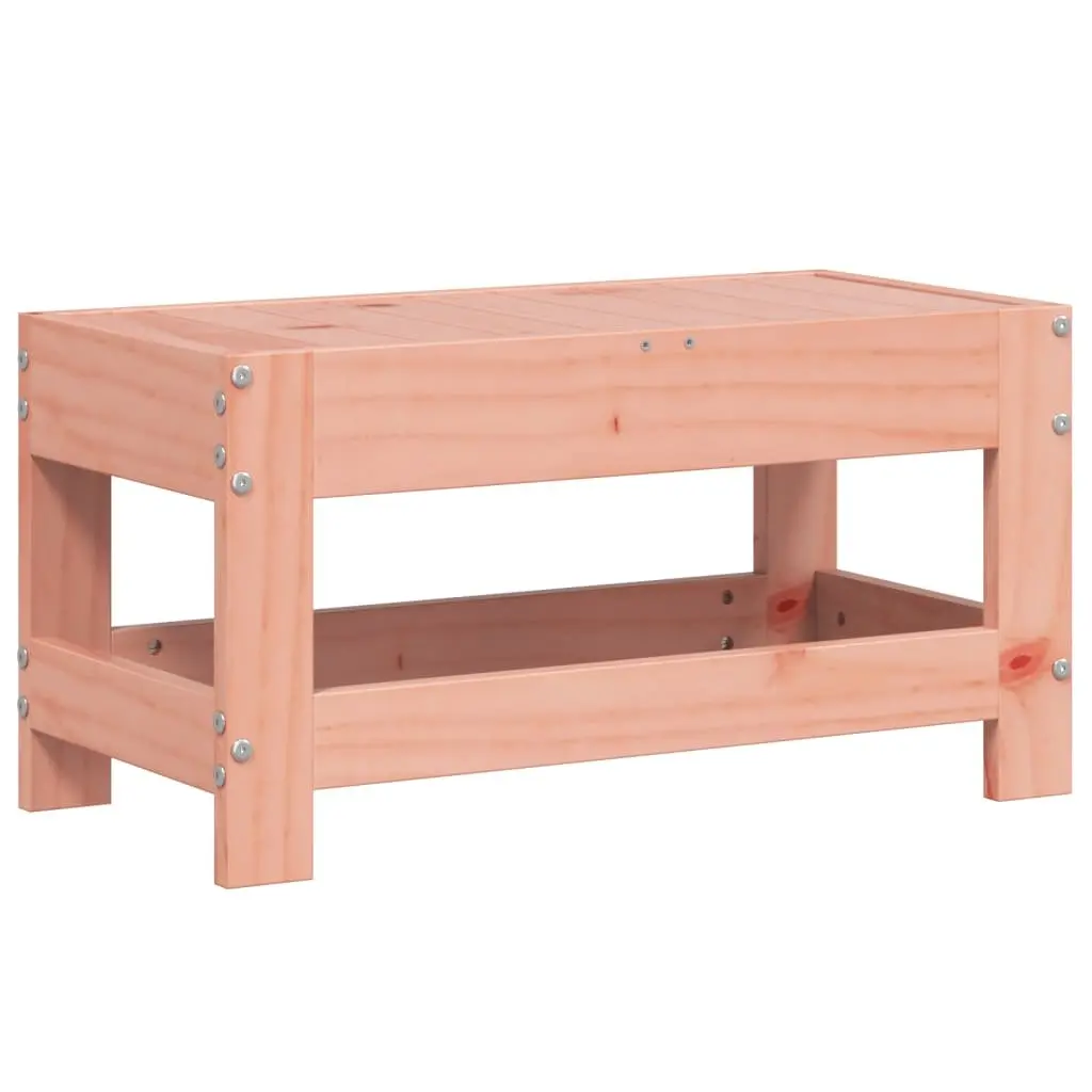 Outdoor Garden Footstool Ottoman Solid Wood Brown Patio Seating Furniture