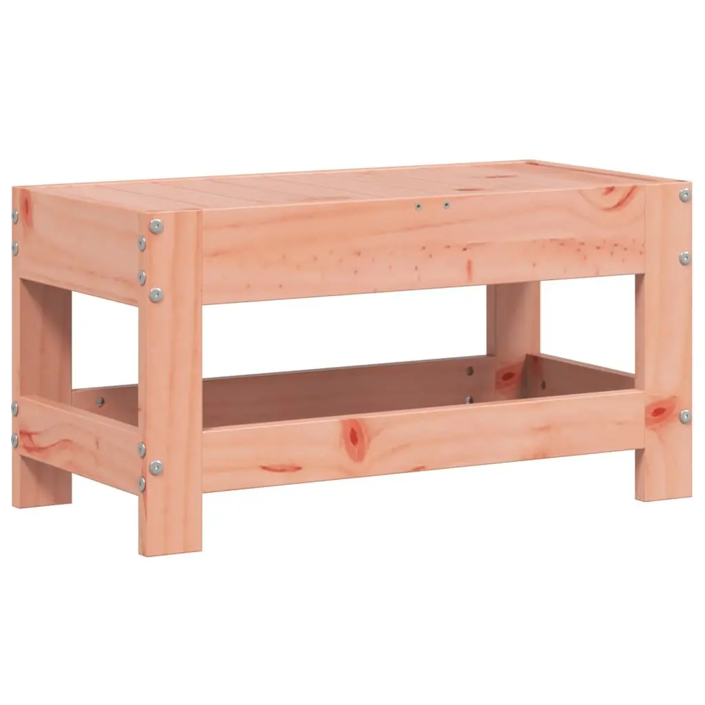 Outdoor Garden Footstool Ottoman Solid Wood Brown Patio Seating Furniture