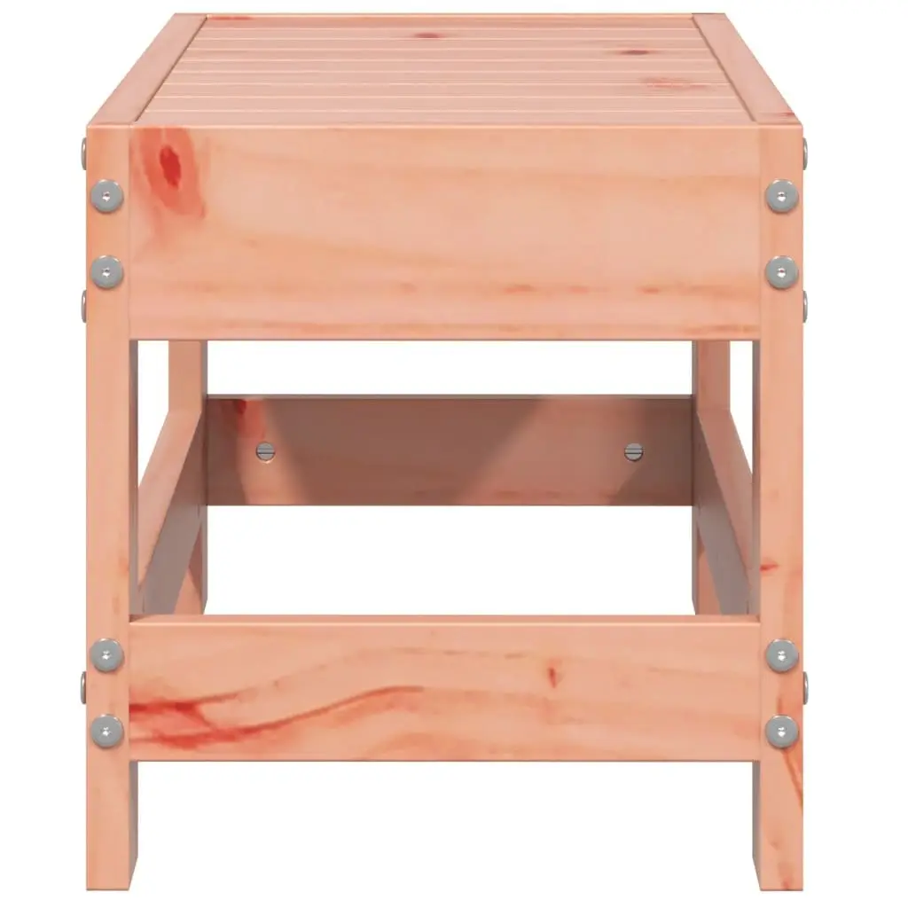 Outdoor Garden Footstool Ottoman Solid Wood Brown Patio Seating Furniture