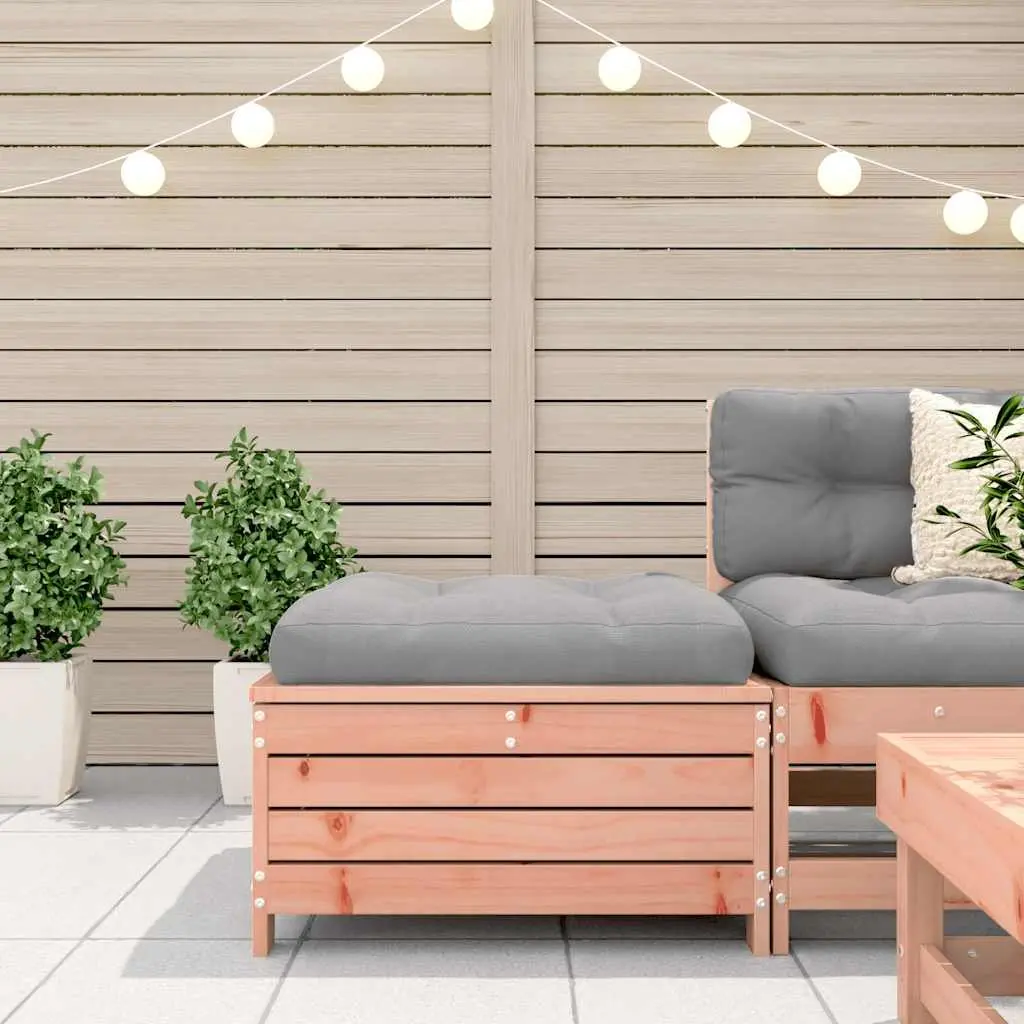 Garden Footstool Wooden Ottoman 62 x 63.5 x 32 cm Brown