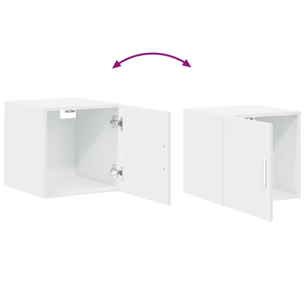 Wall Cabinet White Engineered Wood Storage Hanging Cupboard Bedroom Living Room