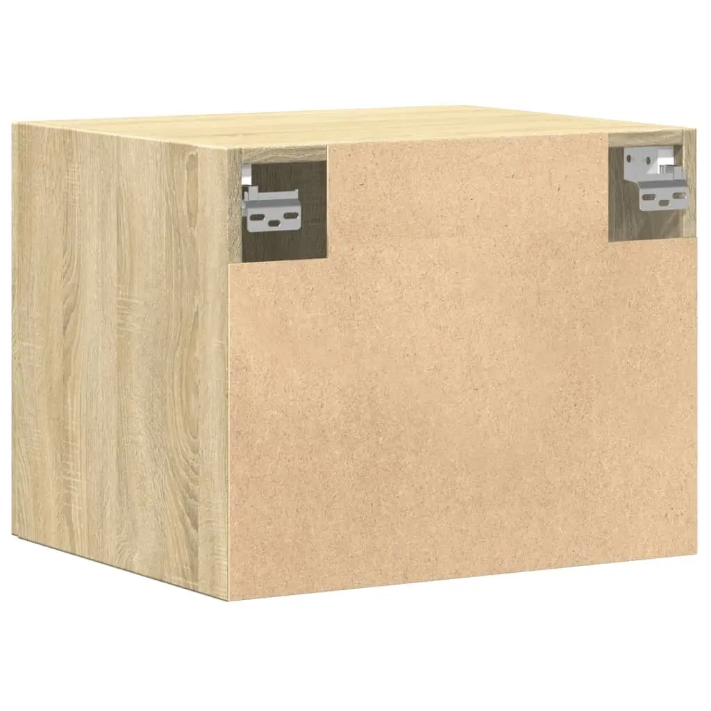 Wall Cabinet Engineered Wood 50 x 42.5 x 40 cm Brown Sonoma Oak Floating Storage Unit
