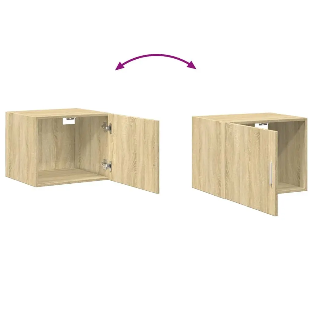 Wall Cabinet Engineered Wood 50 x 42.5 x 40 cm Brown Sonoma Oak Floating Storage Unit
