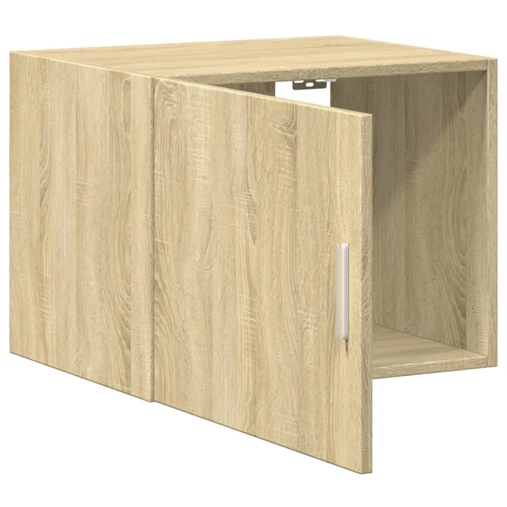 Wall Cabinet Engineered Wood 50 x 42.5 x 40 cm Brown Sonoma Oak Floating Storage Unit