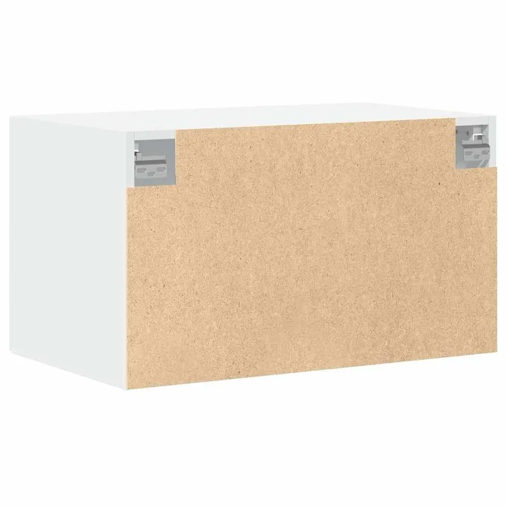 Wall Cabinet White Engineered Wood Storage Cabinet 70x42.5x40 cm