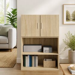 Wall Cabinet Sonoma Oak Brown Engineered Wood Storage Hanging Furniture