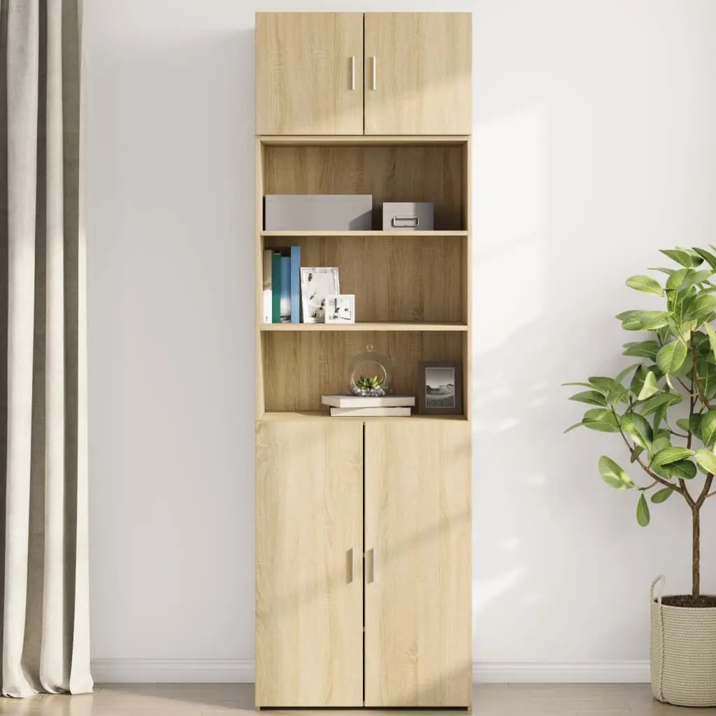 Wall Cabinet Sonoma Oak Brown Engineered Wood Storage Hanging Furniture