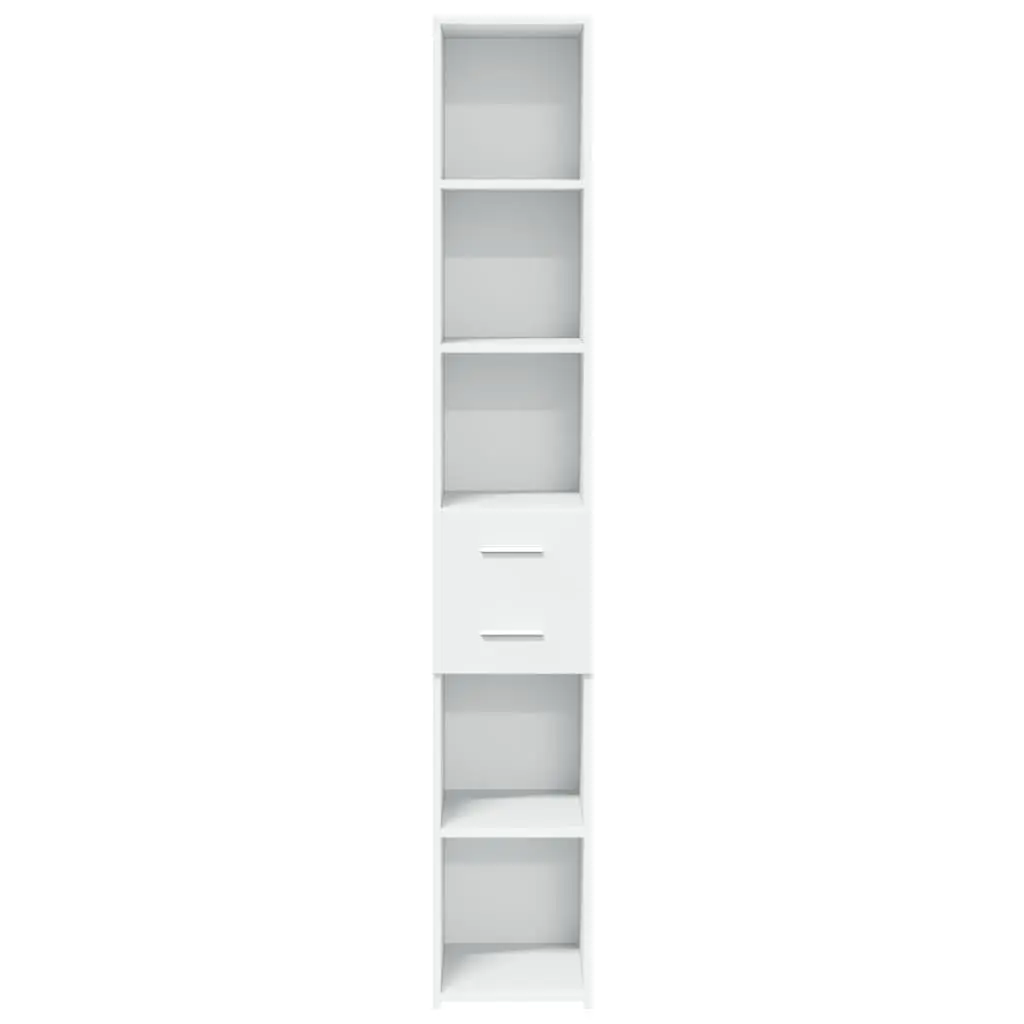Highboard Storage Cabinet White Modern Engineered Wood Sideboard Cupboard