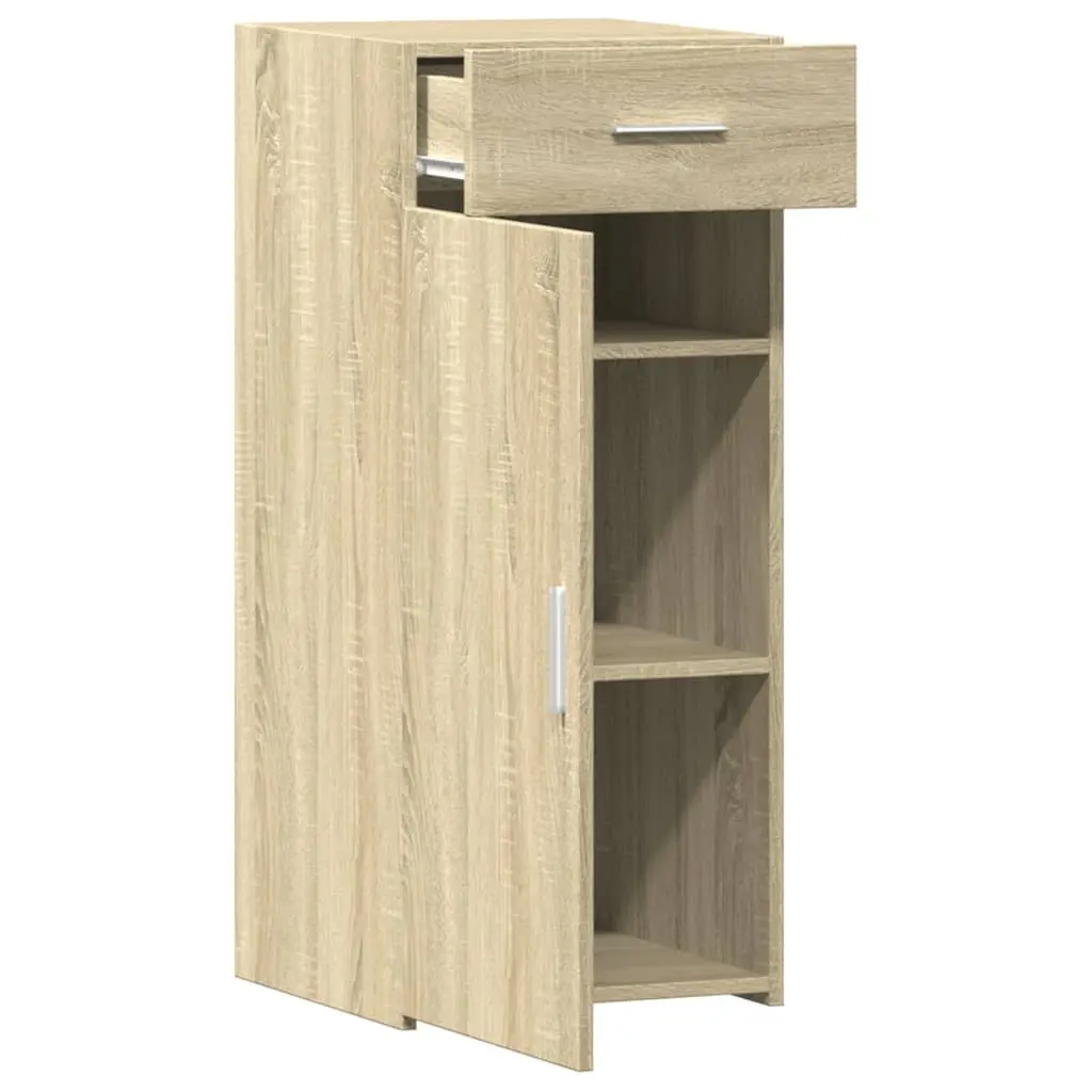 Sideboard Brown Engineered Wood Cabinet Storage Drawer Door Cupboard Furniture