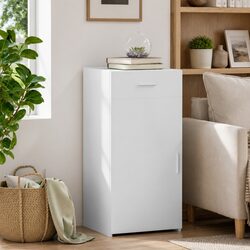 Functional White Cupboard with Drawer for Everyday Use