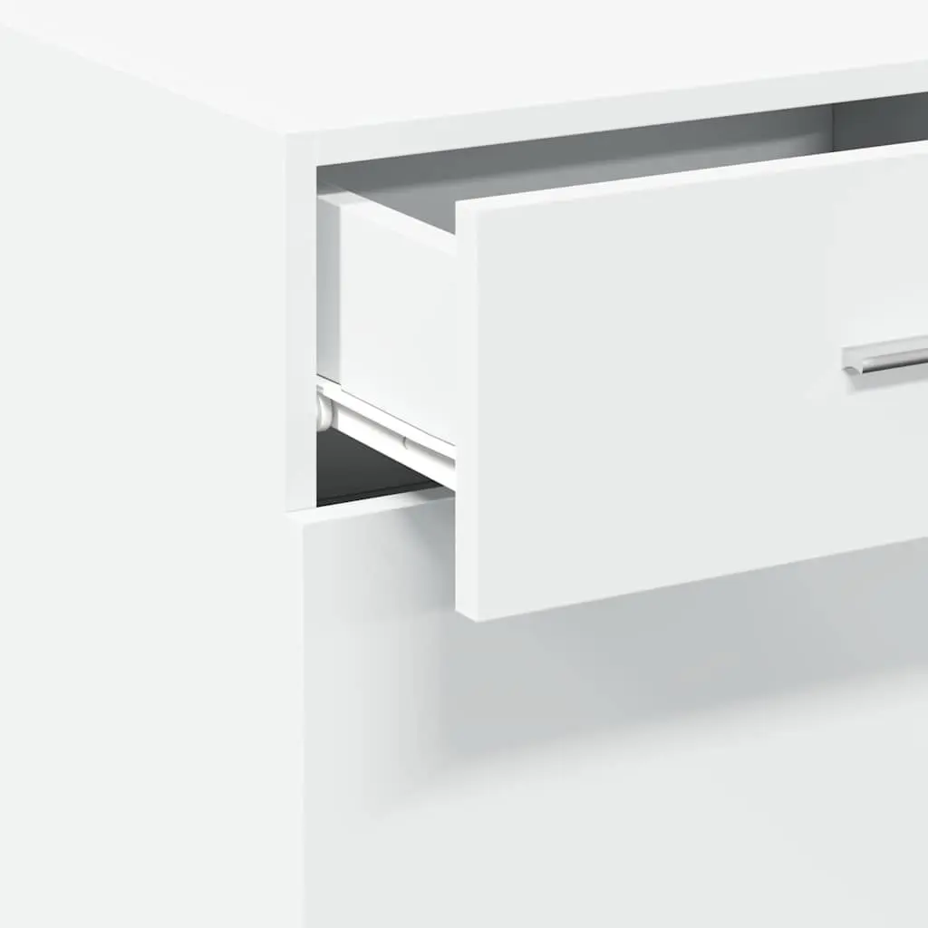 Sideboard Cabinet Storage Cupboard Engineered Wood 45 x 42.5 x 93 cm White