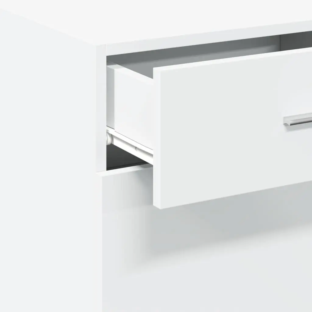 Engineered Wood Sideboard Cabinet Storage White with Door and Drawer 50x42.5x93cm