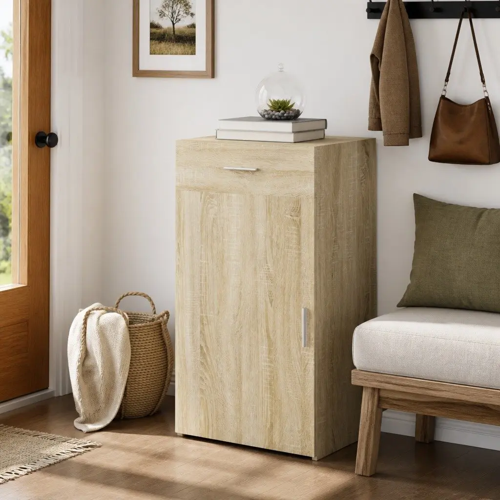 Sideboard Engineered Wood Brown 50x42.5x93 cm Storage Cabinet Cupboard