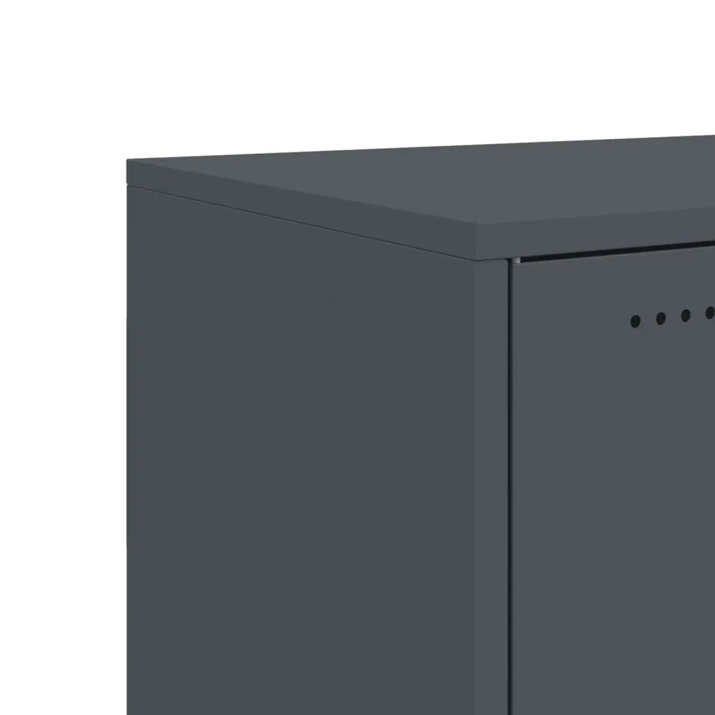 Sideboard Steel Anthracite 100.5 x 39 x 72 cm with Wheels