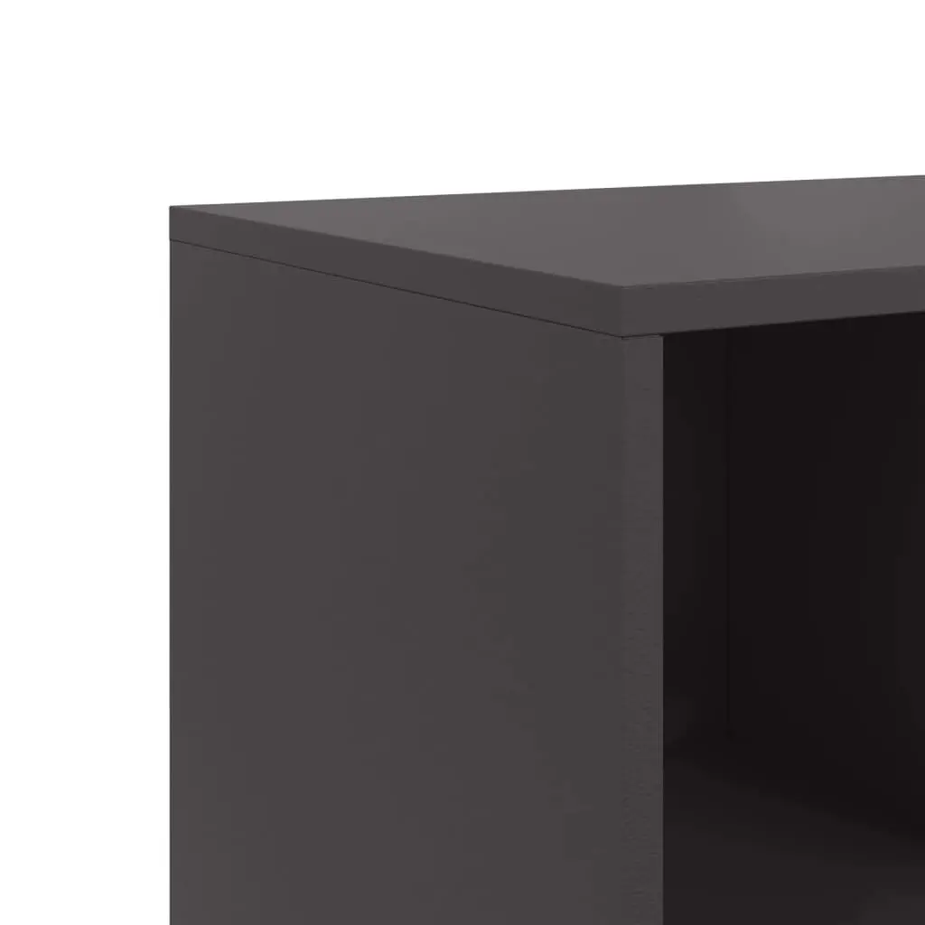 Sideboard Steel Black 100.5 x 39 x 72 cm Storage Cabinet with Wheels