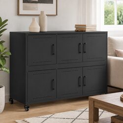 Functional Black Storage Cabinet for Everyday Use