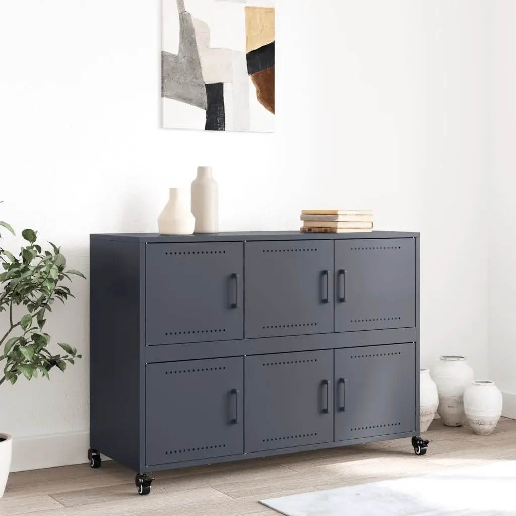 Sideboard Steel Anthracite 100.5x39x72 cm
