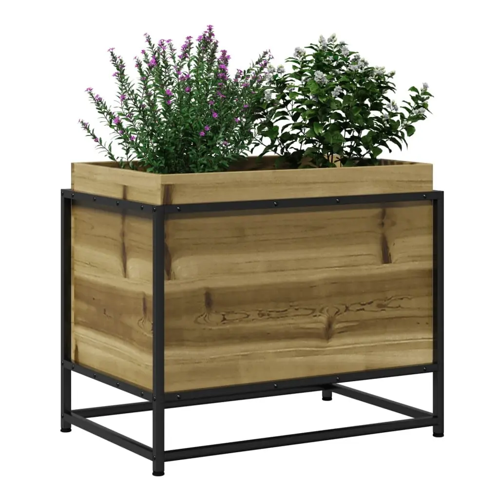 Garden Planter Box 60x40x50cm Impregnated Pine Wood Outdoor Patio Flower Bed