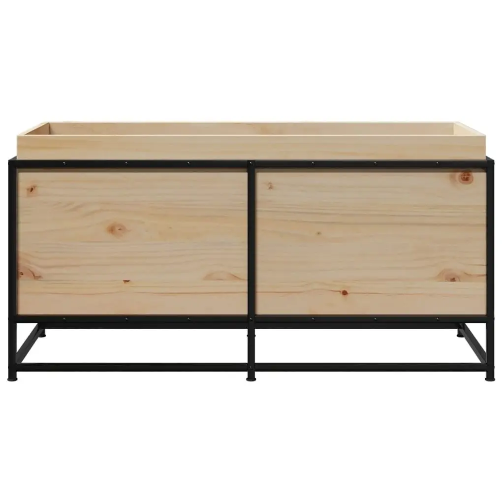Garden Planter Box Solid Pine Wood 100 x 40 x 50 cm Brown Outdoor Patio Decoration