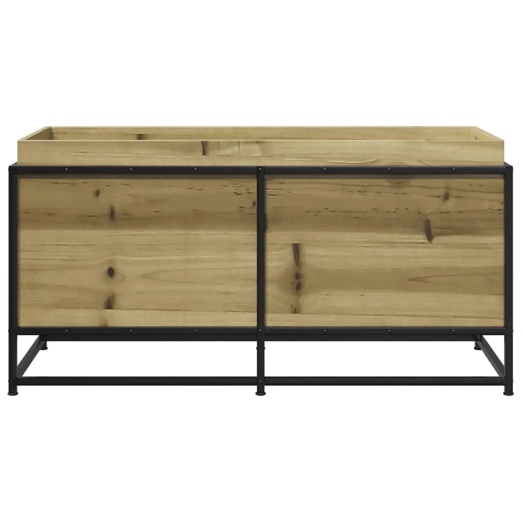 Planter Box Brown Impregnated Pine Wood 100x40x50cm Outdoor Garden Raised Decor