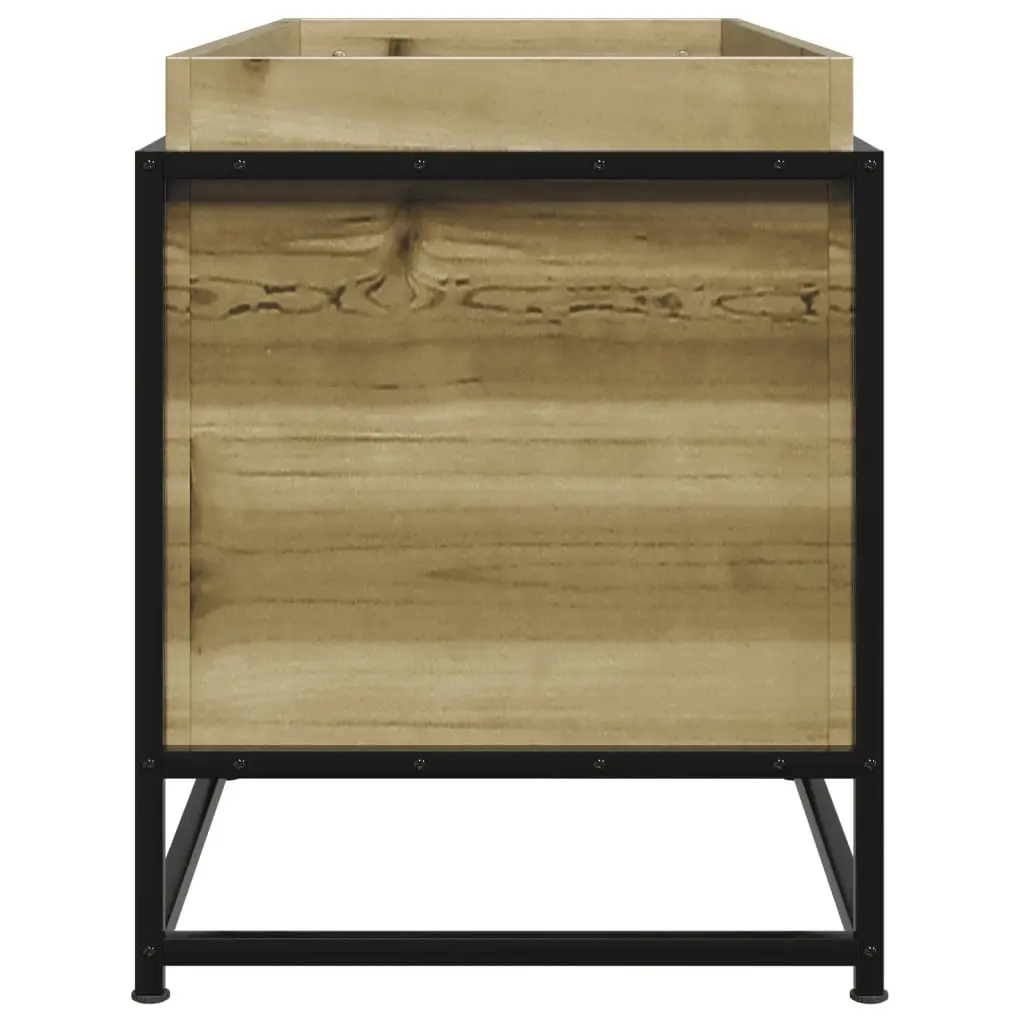 Planter Box Brown Impregnated Pine Wood 100x40x50cm Outdoor Garden Raised Decor