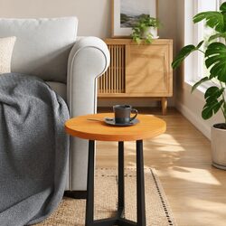 Practical Brown Round Table Top Ø40cm for Home Use