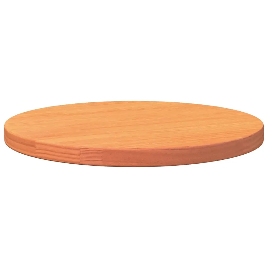 Round Wooden Table Top Solid Pinewood Ø40cm Brown