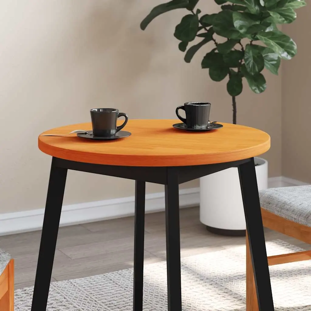 Round Solid Pinewood Table Top Brown Ø60cm