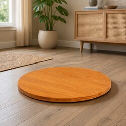 Versatile Round Wooden Table Top for Home Decor