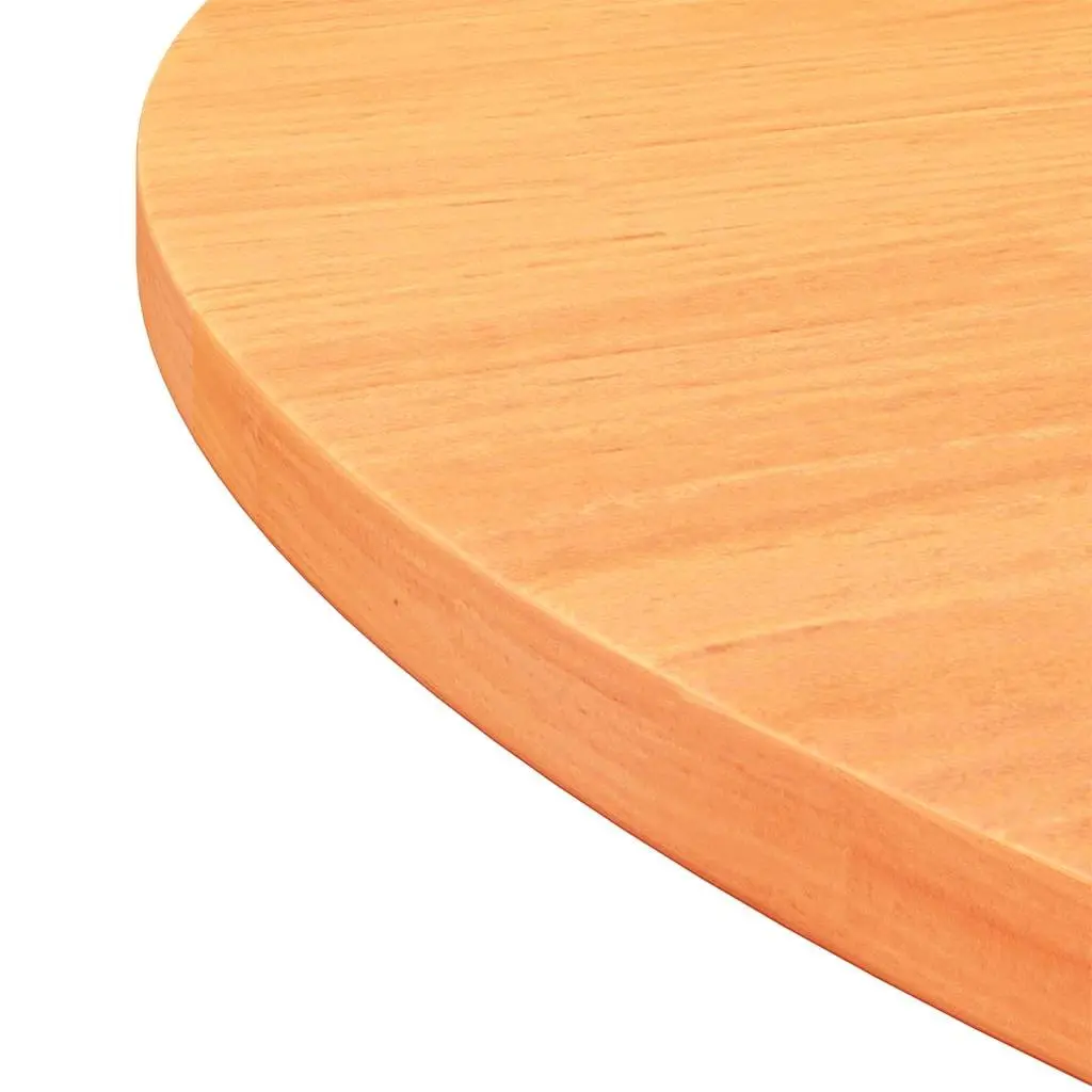 Round Wooden Table Top Brown Solid Pine Wood Coffee Dining Desk Surface Ø80cm