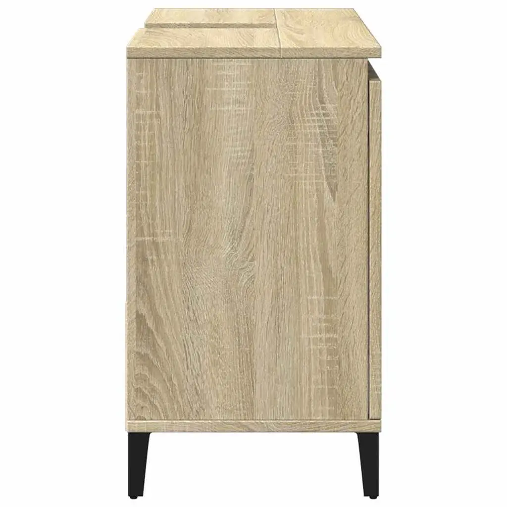 Bathroom Vanity Cabinet Engineered Wood 65x33x60cm Brown