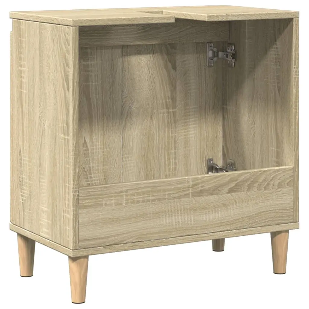 Bathroom Vanity Sink Cabinet Engineered Wood 58x33x60 cm Brown