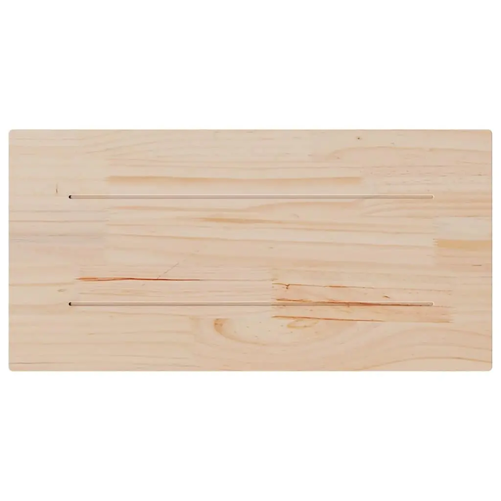 Rectangular Solid Pine Wood Table Top 80x40cm Brown Replacement Dining Surface