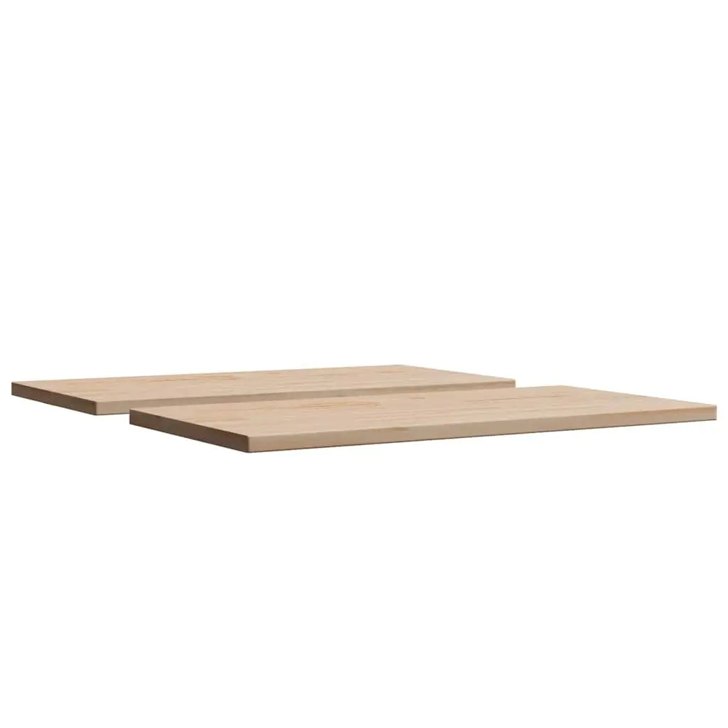 Rectangular Solid Wood Pine Table Top 90x45x1.7cm Brown Rustic Dining