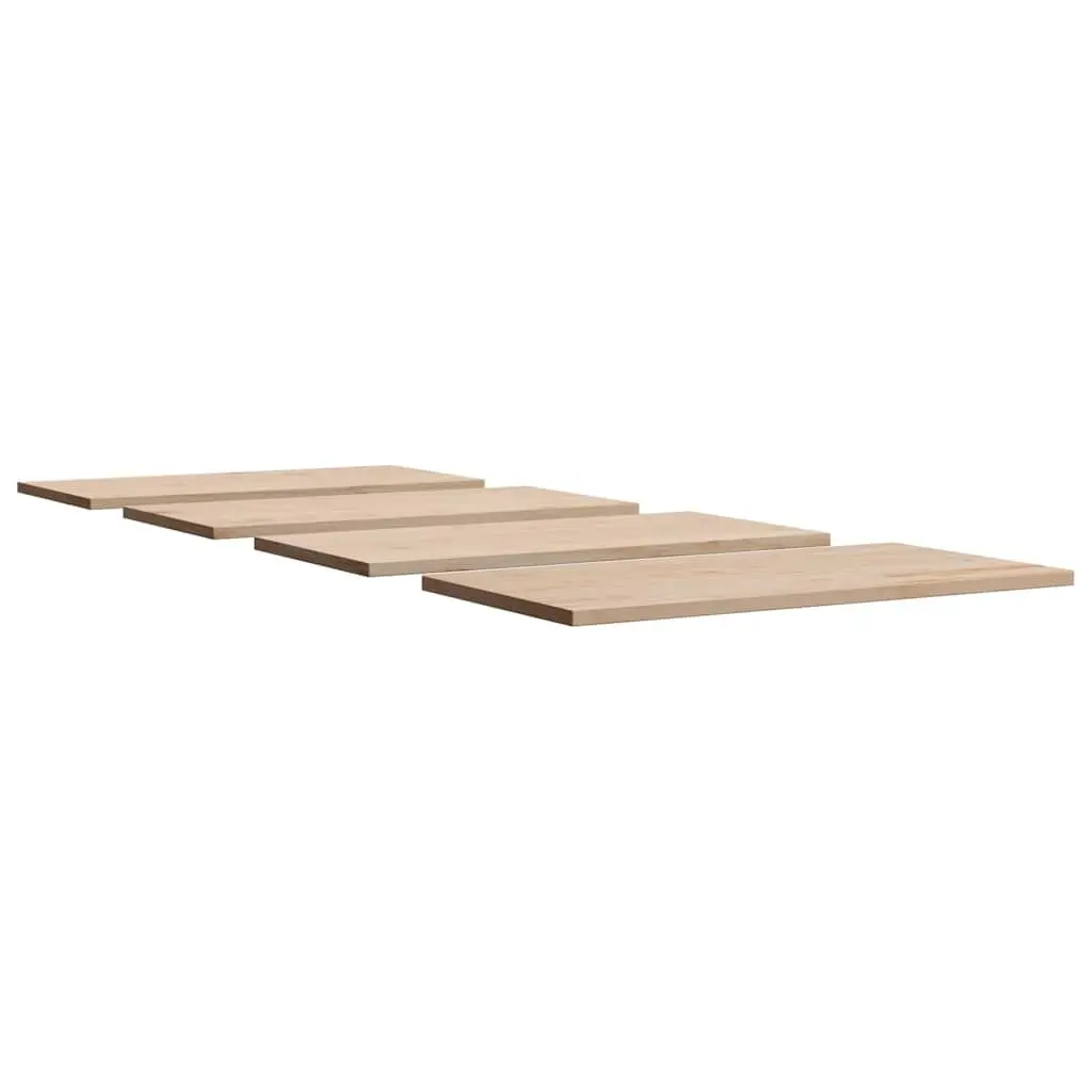 Rectangular Wooden Table Tops 100x50cm Brown Solid Pine Wood 4 Piece Set