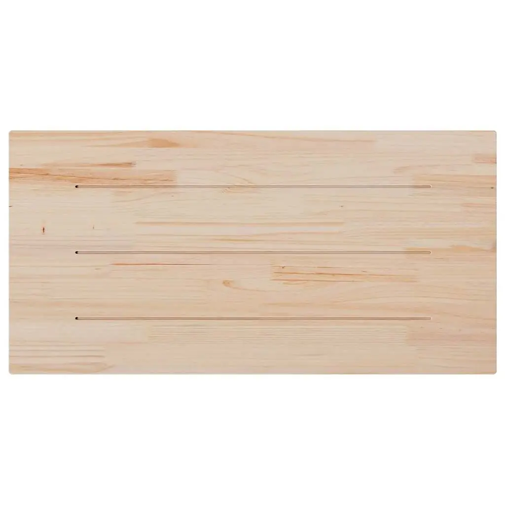 Rectangular Wooden Table Tops 100x50cm Brown Solid Pine Wood 4 Piece Set