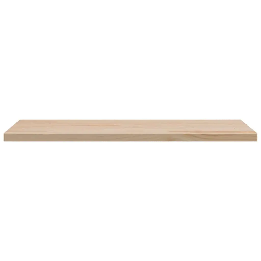 Rectangular Solid Pine Wood Table Top 80x47cm Brown Set of 3