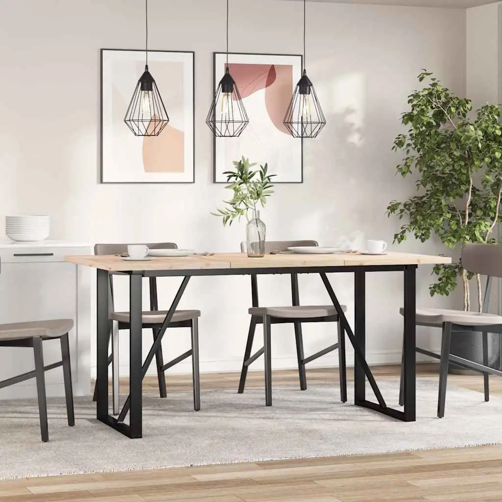 Rectangular Solid Pine Wood Table Tops 80x53cm Brown 3 Piece Furniture Set