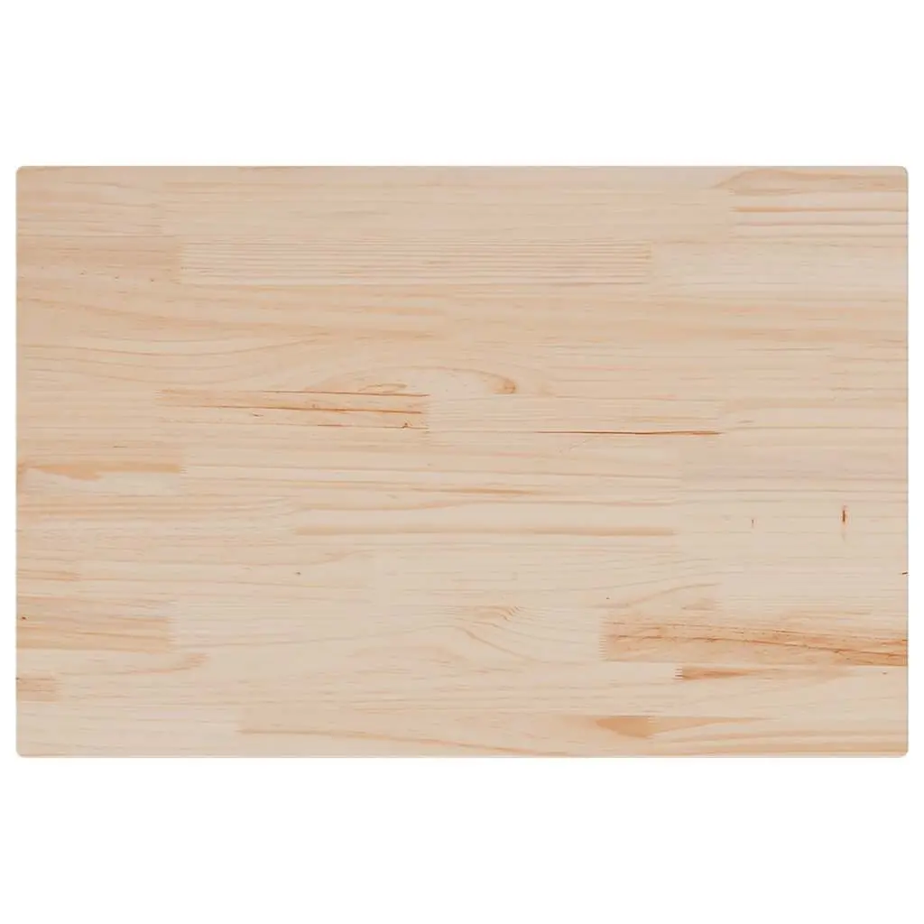 Rectangular Solid Pine Wood Table Tops 80x53cm Brown 3 Piece Furniture Set