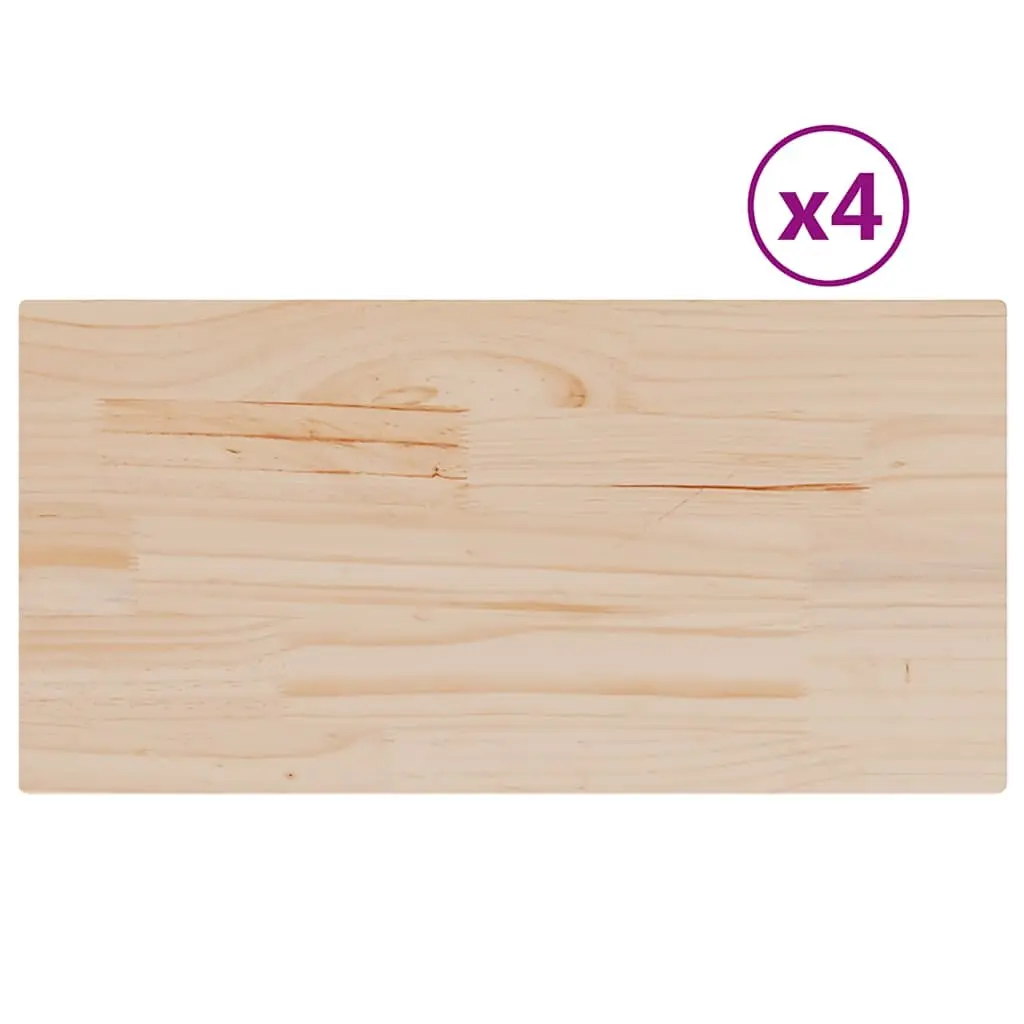 Rectangular Wooden Table Tops 90x45cm Solid Pine Wood Replacement Furniture Set
