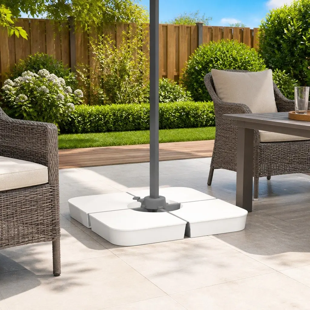 4-Piece Parasol Base Set for Various Outdoor Uses