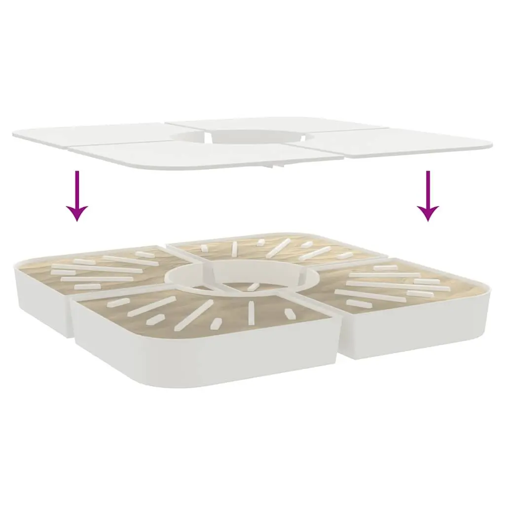 4-Piece Parasol Base Set for Various Outdoor Uses
