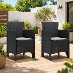 Practical 2 Piece Garden Chair Set for Outdoor Use