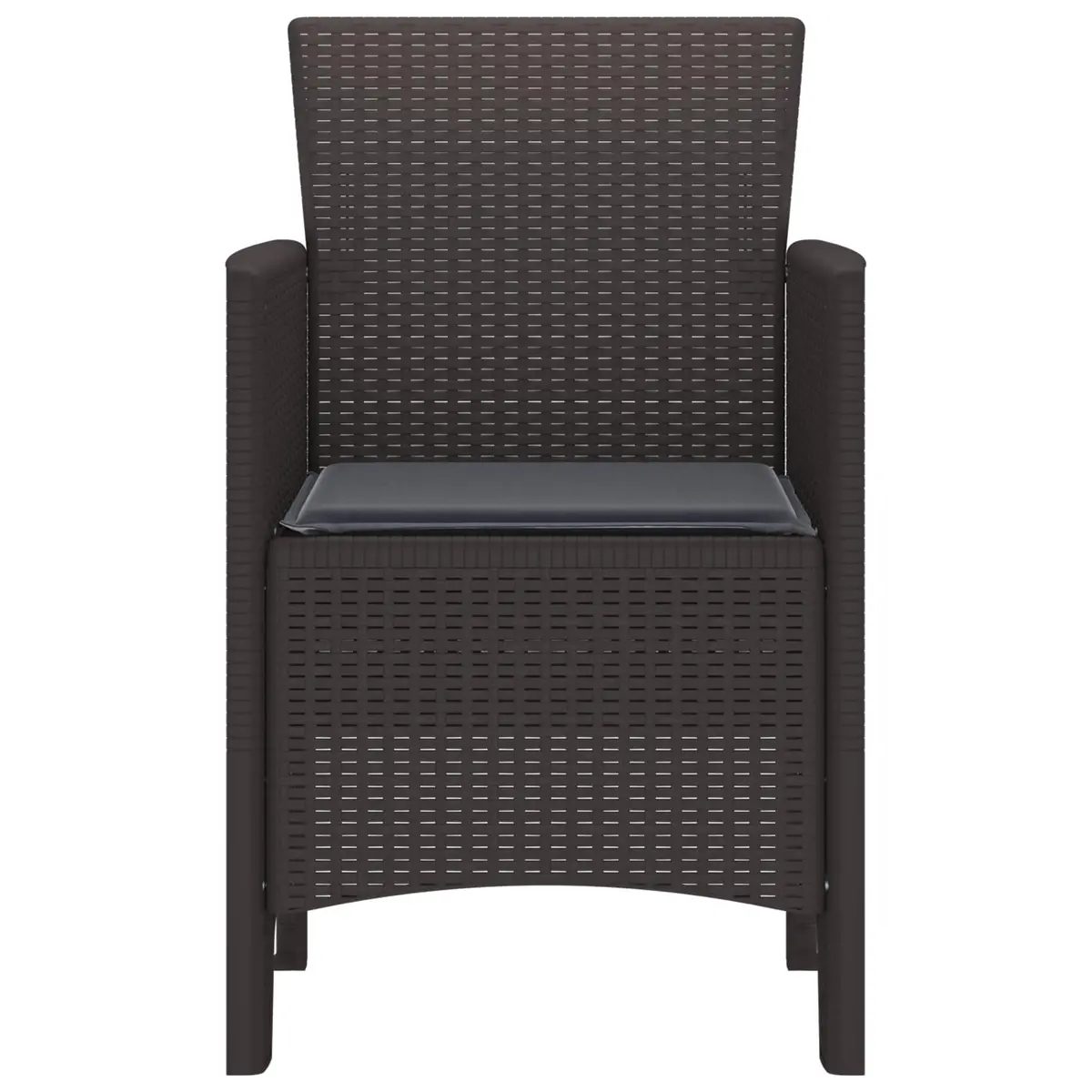 Garden Chair Polypropylene 53 x 49 x 85 cm Brown 2 Piece Set