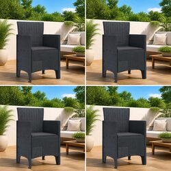 Practical 4-Piece Garden Chair Set for Outdoor Living